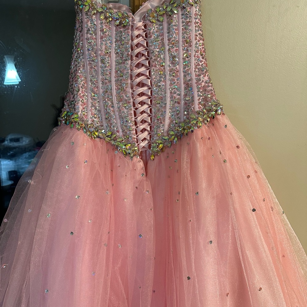 Pink Strapless Ballgown Dress